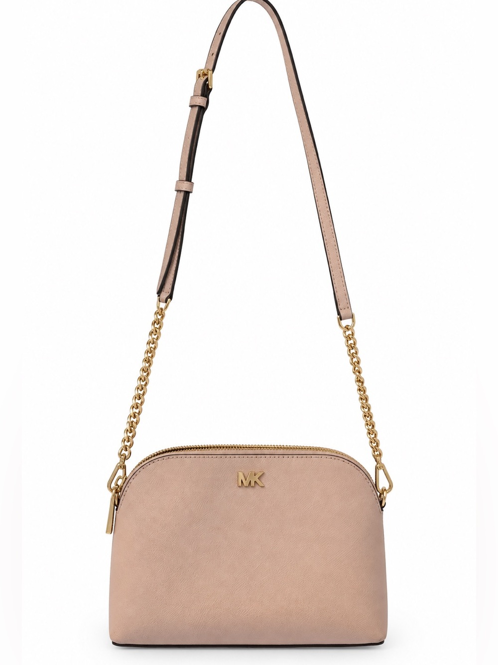 Michael Kors Blush Pink Saffiano Leather Dome Crossbody Bag